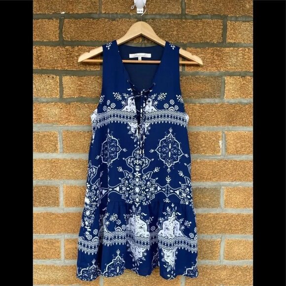 lovers + friends Temple Dress in Blue Temple Scarf small - Picture 4 of 13